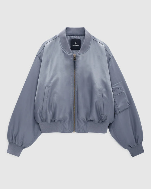 CROPPED LEON BOMBER / DARK GREY
