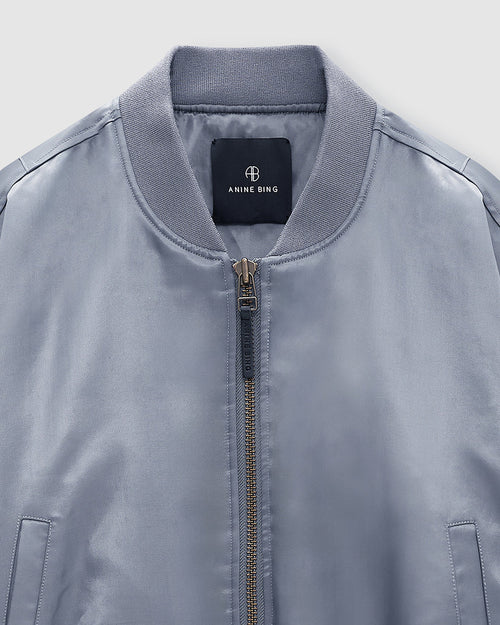 CROPPED LEON BOMBER / DARK GREY