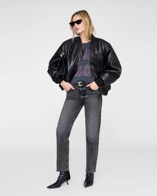 JOHNNY CROPPED TEE / WASHED BLACK