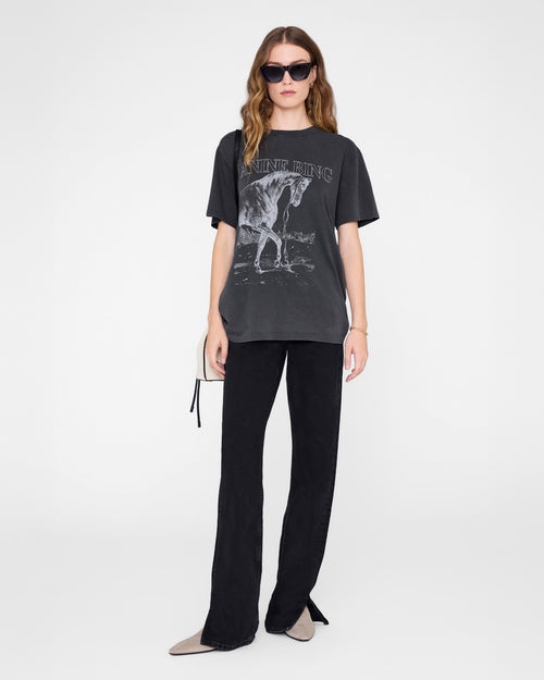 LILI TEE HORSE / WASHED BLACK