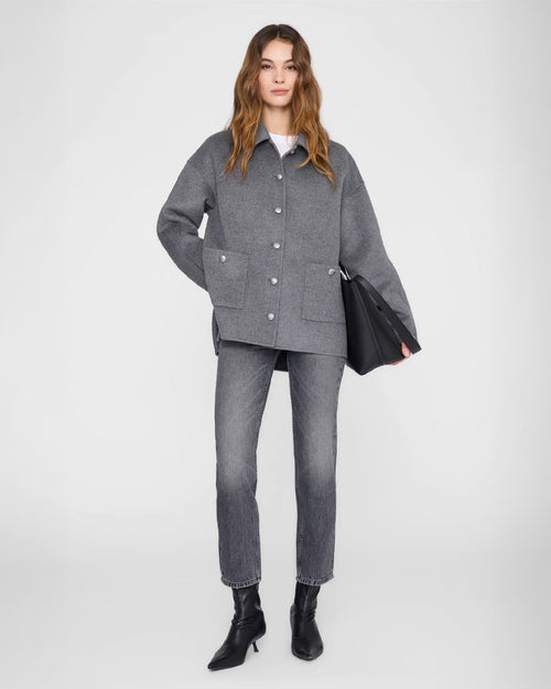 LUCA JACKET / HEATHER GREY CASHMERE BLEND