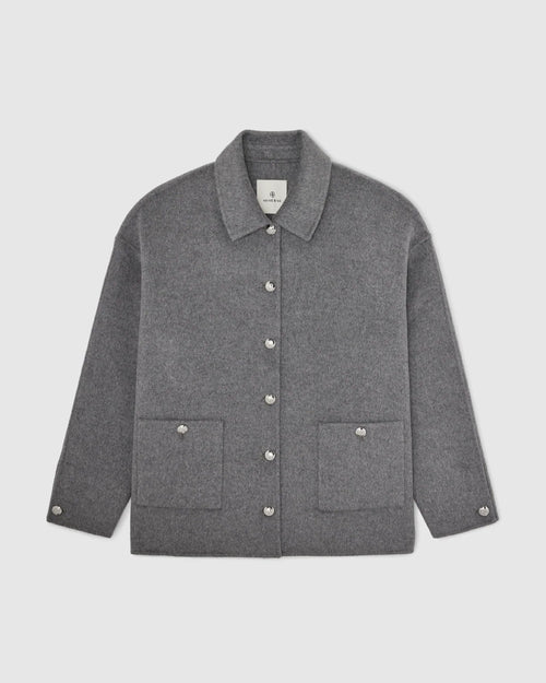 LUCA JACKET / HEATHER GREY CASHMERE BLEND