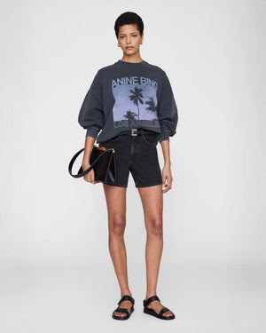 MILES SWEATSHIRT PALMS / WASHED GREY