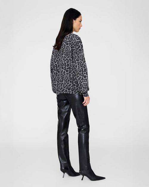 MILES SWEATSHIRT / GREY LEOPARD