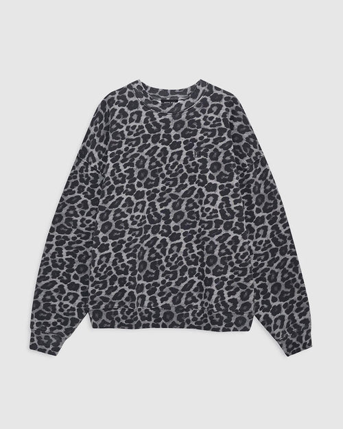 MILES SWEATSHIRT / GREY LEOPARD