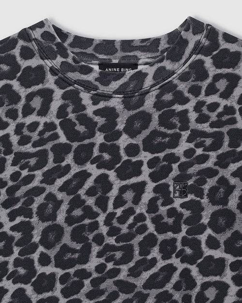 MILES SWEATSHIRT / GREY LEOPARD