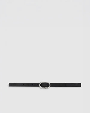 SMALL SIGNATURE LINK BELT / BLACK PEBBLED