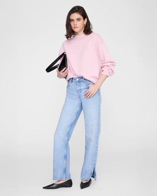 LEE CREW SWEATER / POWDER PINK