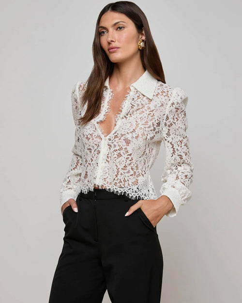 ANITA LACE BLOUSE / IVORY