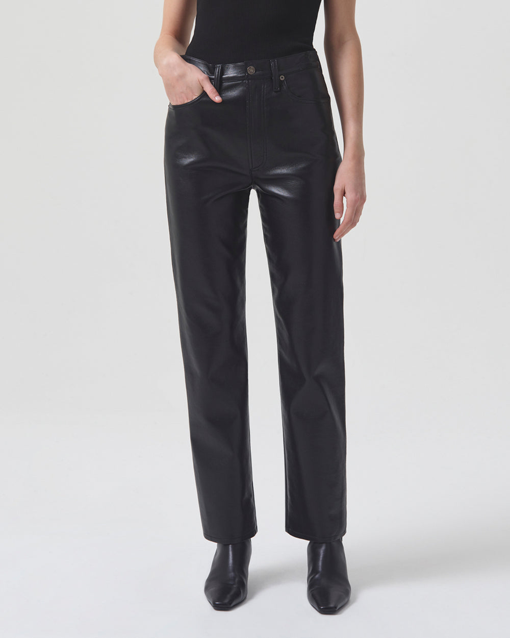 agolde leather pant