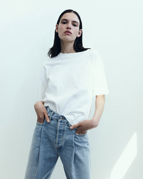 SULMA DROP SHOULDER TEE / WHITE