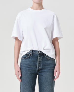 SULMA DROP SHOULDER TEE / WHITE