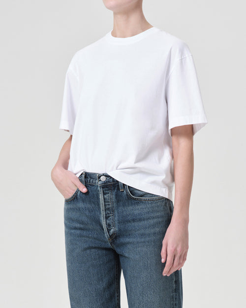 SULMA DROP SHOULDER TEE / WHITE