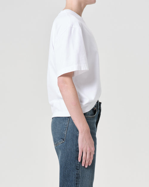 SULMA DROP SHOULDER TEE / WHITE