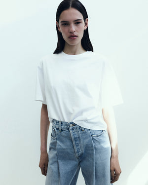 SULMA DROP SHOULDER TEE / WHITE