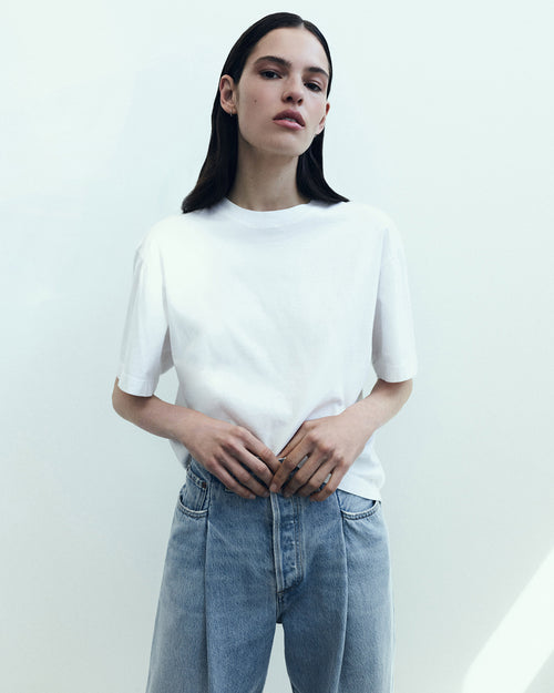 SULMA DROP SHOULDER TEE / WHITE