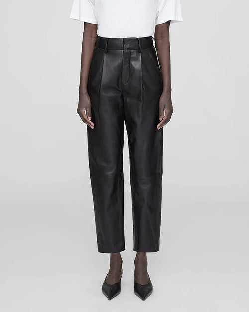 BECKY LEATHER TROUSER / BLACK