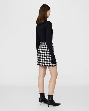 ADA SKIRT / BLACK AND WHITE HOUNDSTOOTH