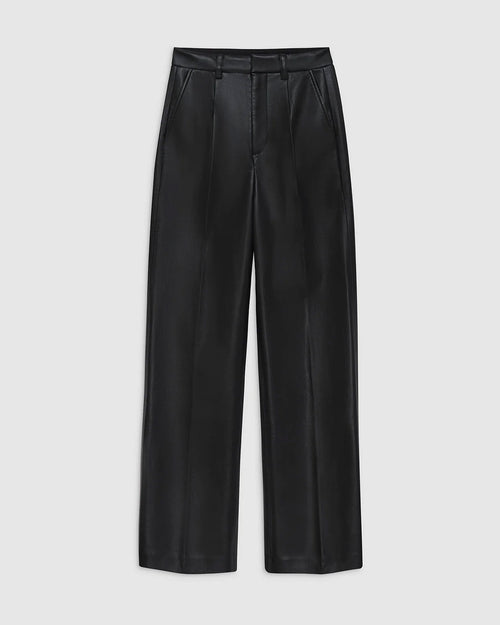 CARMEN PANT / BLACK RECYCLED LEATHER