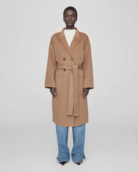 DYLAN COAT CAMEL CASHMERE BLEND FABRIC