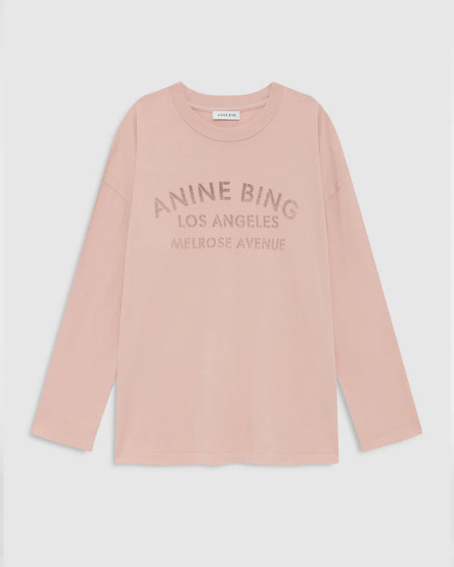 IVAN LONG SLEEVE MELROSE STENCIL / WASHED BLUSHED
