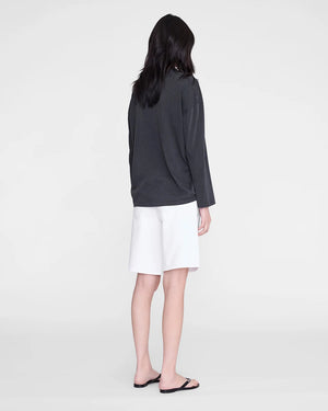 IVAN LONG SLEEVE PARIS STENCIL / WASHED BLACK
