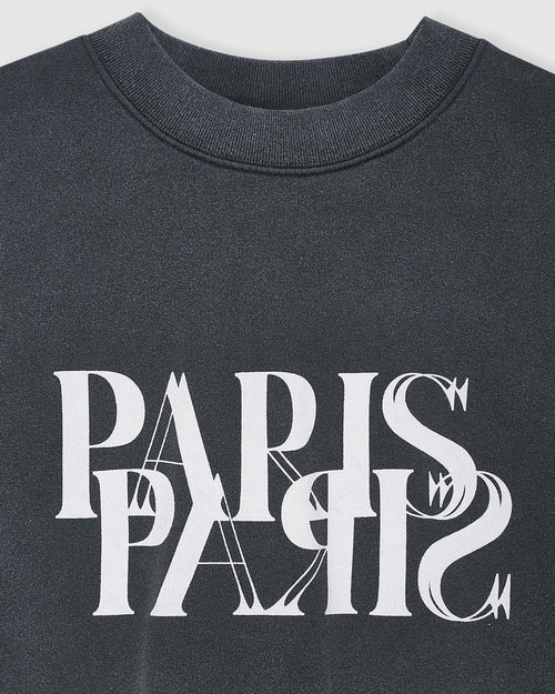 JACI SWEATSHIRT PARIS / WASHED BLACK