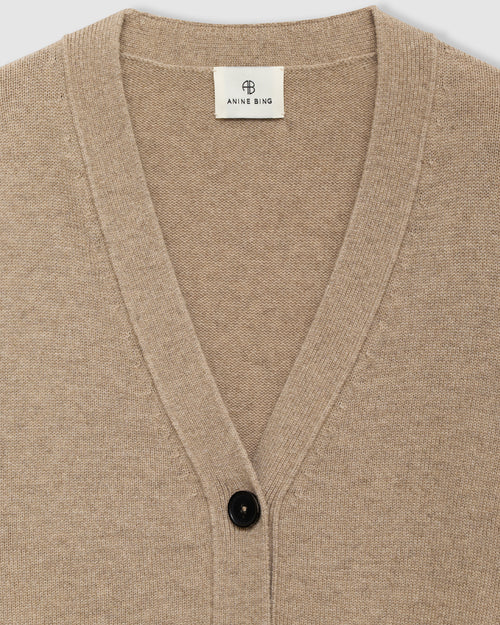 JACKSON CASHMERE CARDIGAN / BROWN