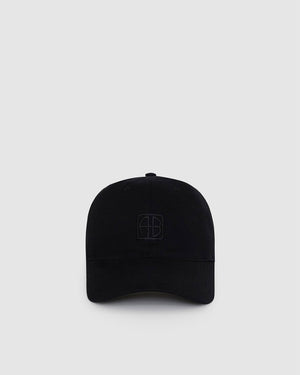 JEREMY BASEBALL CAP FRAMED MONOGRAM / BLACK