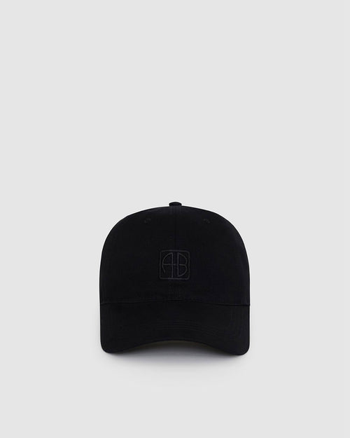 JEREMY BASEBALL CAP FRAMED MONOGRAM / BLACK