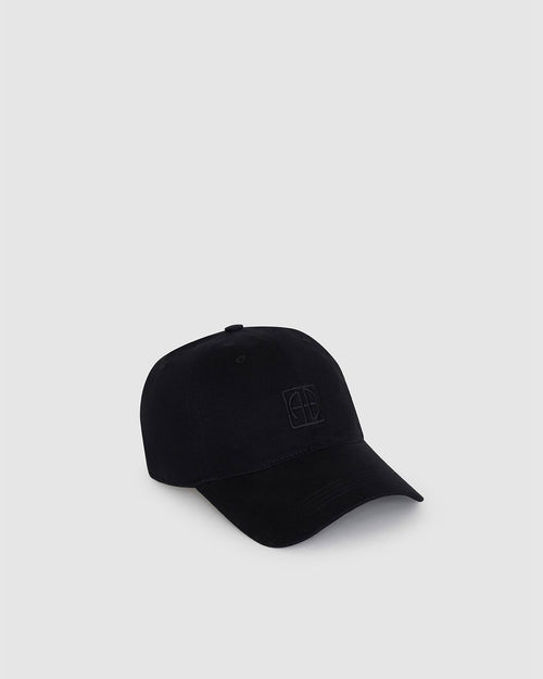 JEREMY BASEBALL CAP FRAMED MONOGRAM / BLACK