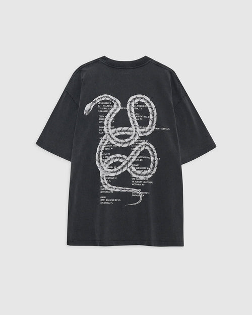 KENT TEE TWISTED SNAKE / WASHED CHARCOAL