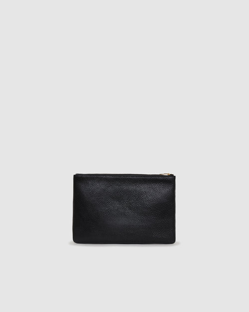 LILI POUCH / BLACK PEBBLED