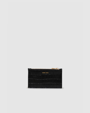 LUCY CARD HOLDER / BLACK EMBOSSED