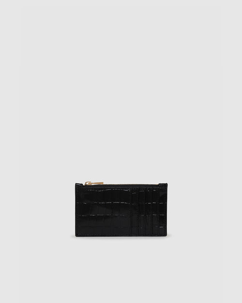 LUCY CARD HOLDER / BLACK EMBOSSED