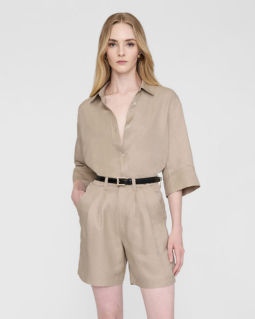 MARY SHIRT / OATMEAL LINEN BLEND