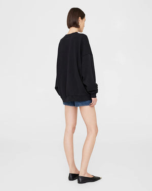 MILES OVERSIZED SWEATSHIRT LETTERMAN / BLACK