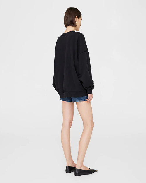 MILES OVERSIZED SWEATSHIRT LETTERMAN / BLACK