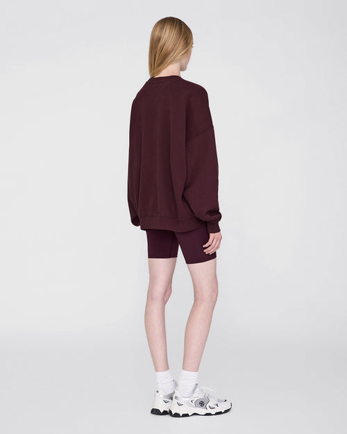 MILES OVERSIZED SWEATSHIRT LETTERMAN / DARK BURGUNDY