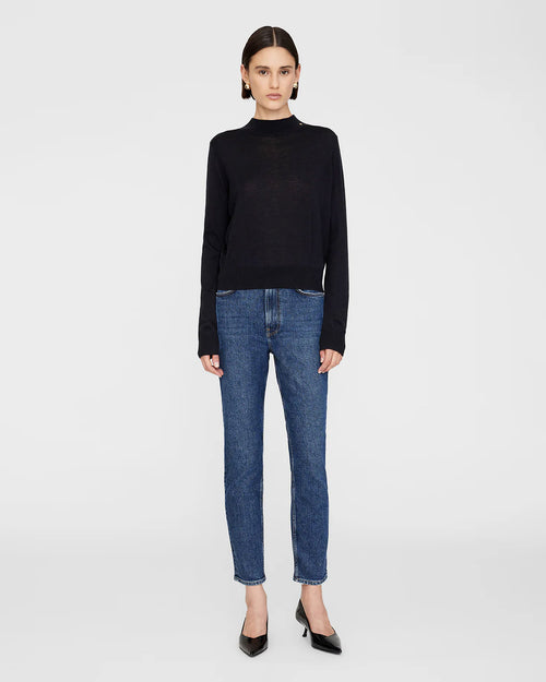 MONIQUE LONG SLEEVE SWEATER / BLACK