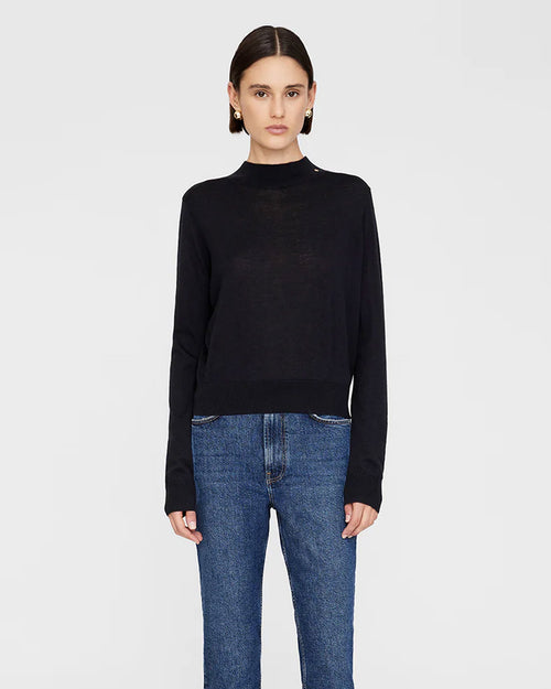 MONIQUE LONG SLEEVE SWEATER / BLACK