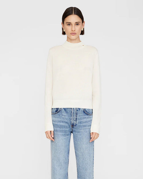 MONIQUE LONG SLEEVE SWEATER / IVORY