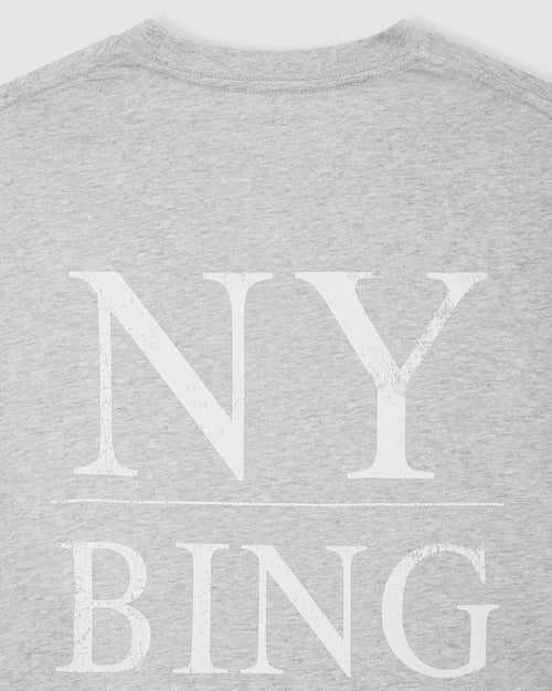 MYERS TEE SERIF NY / WASHED HEATHER GREY