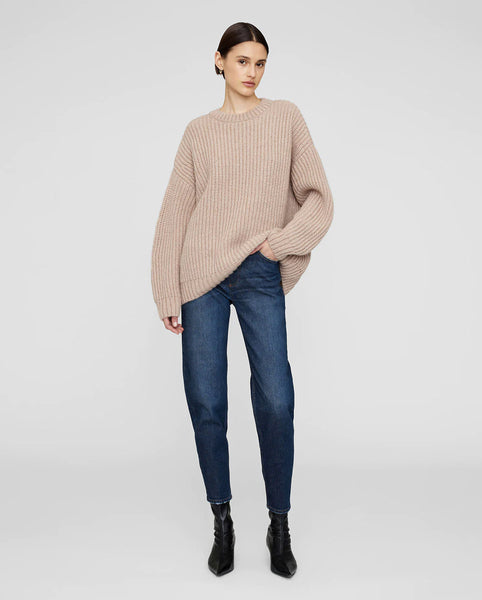 SYDNEY CREW SWEATER CAMEL FABRIC