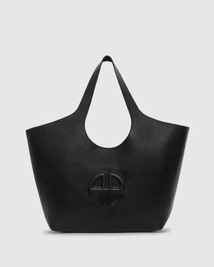 MEDIUM LILI TOTE / BLACK PEBBLED