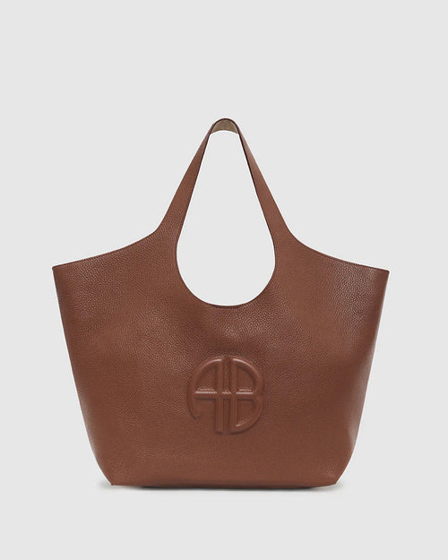 MEDIUM LILI TOTE / COGNAC PEBBLED