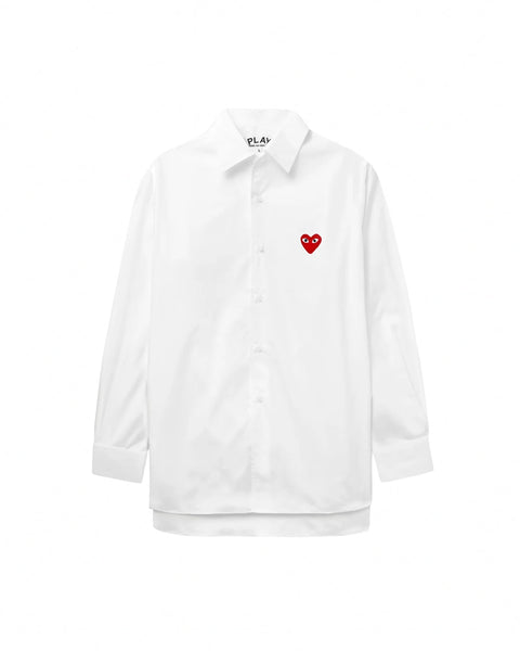 B002 UNISEX RED HEART SHIRT / WHITE – THIS IS FABRIC