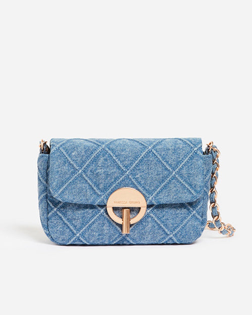 MEDIUM DENIM MOON BAG / DENIM