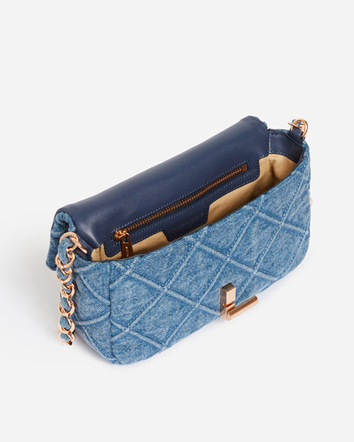 MEDIUM DENIM MOON BAG / DENIM