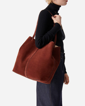 LARGE CALF LEATHER DAILY TOTE / AMER